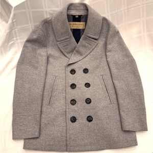 Burberry Classic Gray Peacoat for Men